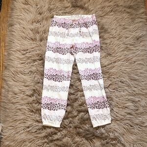 GAP Kids Pink and Cream Leopard Print Sleepwear